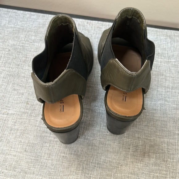 Army Green Peep Toe - Picture 2 of 3